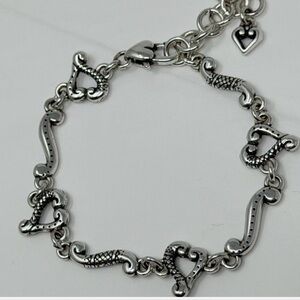 BRIGHTON Tuscan Heart Link Scroll Bracelet
